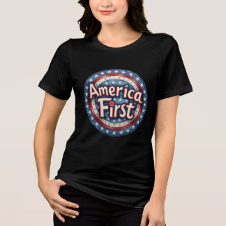 Colourful Freedom: America First Tri-Blend Shirt
