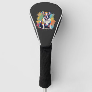 Colourful French Bulldog Art for Puppy Lovers Golf Head Cover