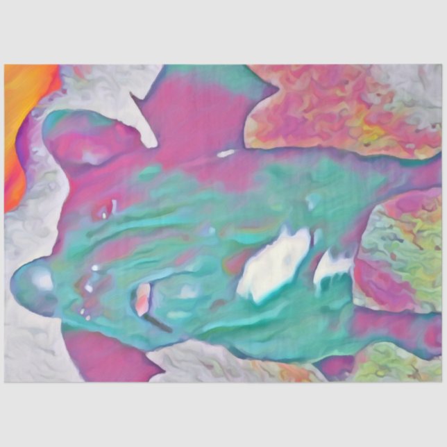 Colourful French Bulldog Decoupage Paper (Front)