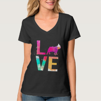 Colourful French Bulldog Dog Mum French Bulldog T-Shirt