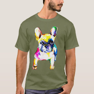 Colourful French Bulldog Lover Dad Mum Boy Girl T-Shirt