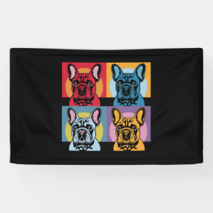 Colourful French Bulldog Pop Art Design for Dog Banner
