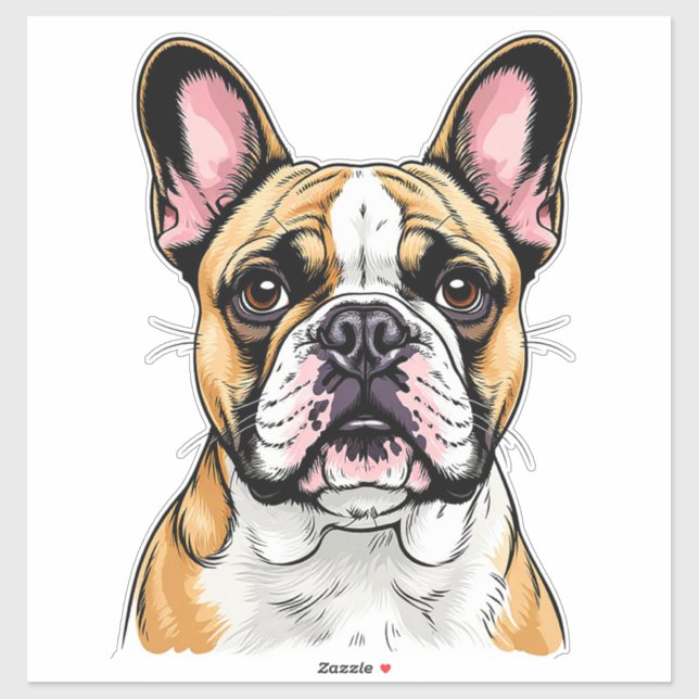 Colourful French Bulldog Portrait (Sheet)