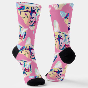 Colourful French Bulldogs – Artistic Customisable Socks