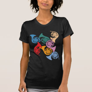Colourful French Horns T-Shirt