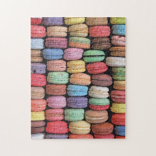 Colourful French Macaron Pattern Jigsaw Puzzle (Vertical)