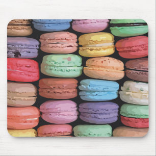 Colourful French Macaron Pattern Mouse Mat