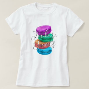Colourful French macarons illustration t shirt