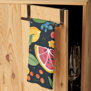 Colourful Fresh Fruit Pattern Tea Towel
