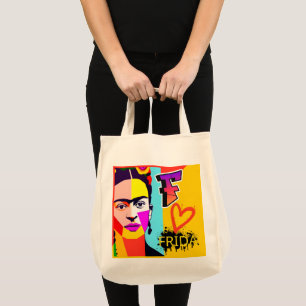 Colourful Frida Kahlo Tote Bag