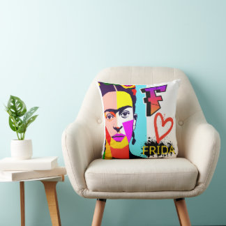 Colourful Frida POP ART Cushion