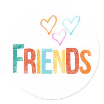 colourful friendship stickers