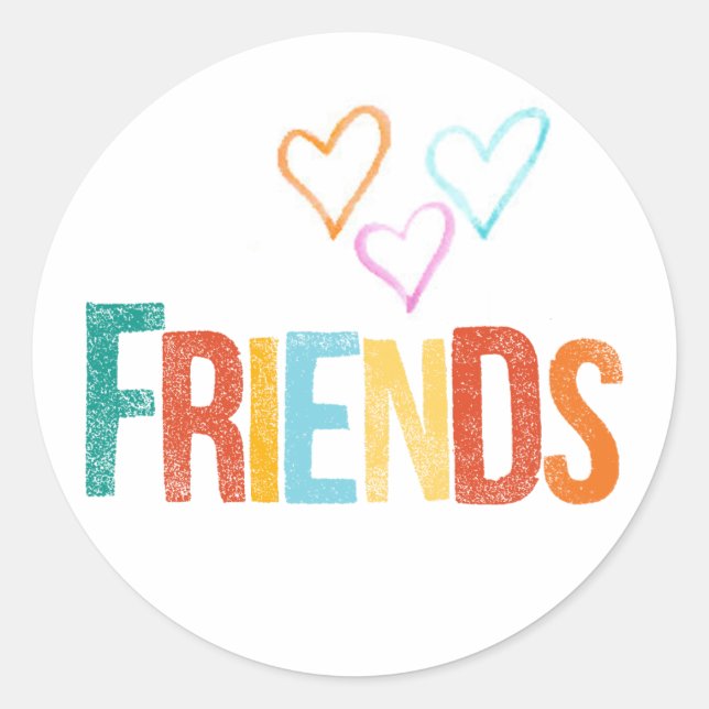 colourful friendship stickers (Front)