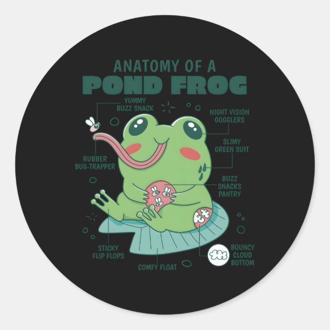 Colourful Frog Realistic Frogs Classic Round Sticker (Front)