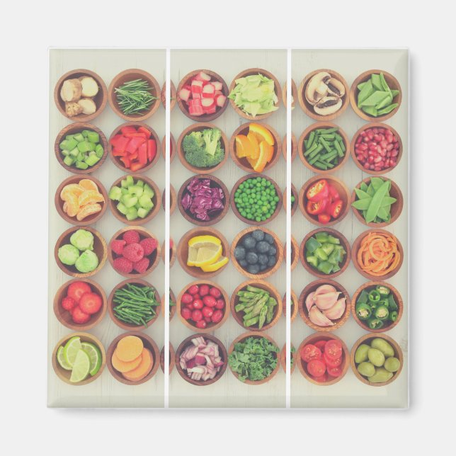 Colourful Fruit and Vegetables Magnet (Front)