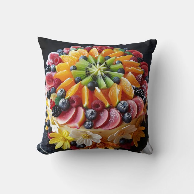 Colourful fruit cake cushion (Front)
