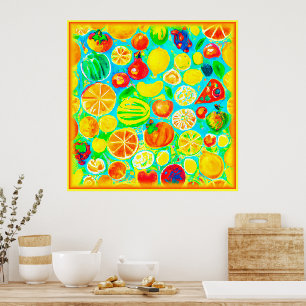 Colourful Fruit Pattern. Buy Now  Poster