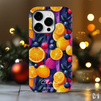 Colourful Fruit Pattern with Vibrant Citrus & Berr Case-Mate iPhone 14 Pro Case