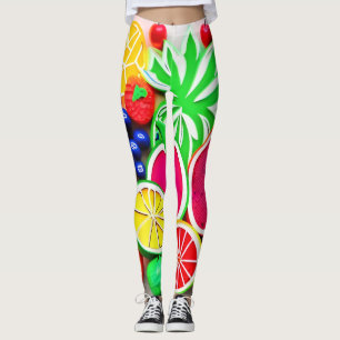 Colourful Fruit Pop Art Leggings