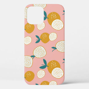Colourful fruit, seamless background pattern. iPhone 12 case