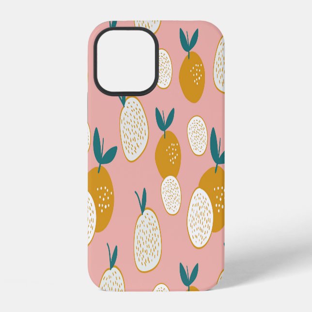 Colourful fruit, seamless background pattern. iPhone case (Back)