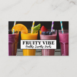 Colourful Fruit Smoothie Drinks Business Card
