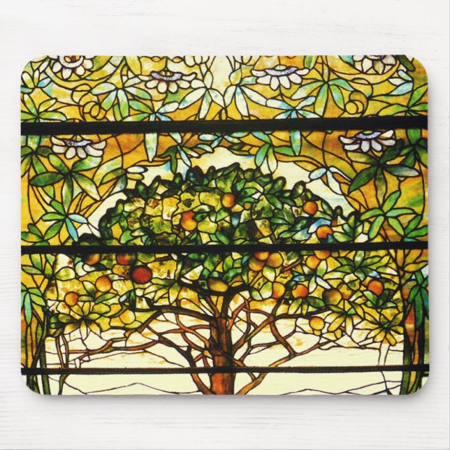Colourful Fruit Tree by Louis Tiffany Mouse Mat (Front)