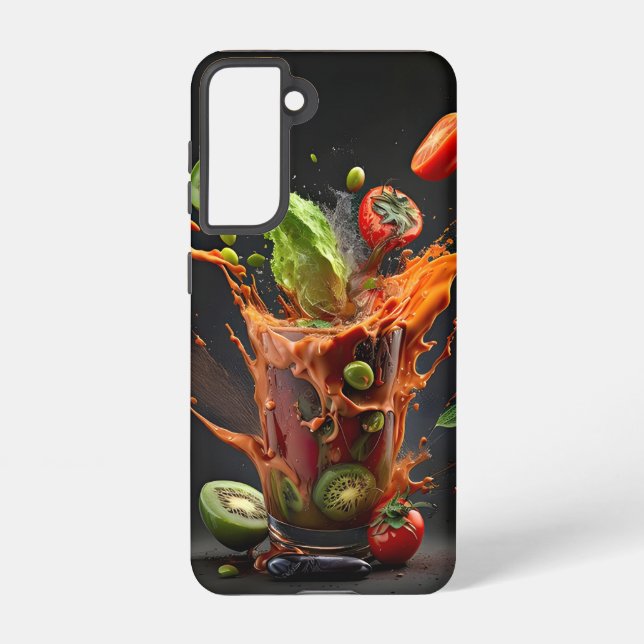 Colourful Fruit & Veggie Splash Phone Case  (Back)