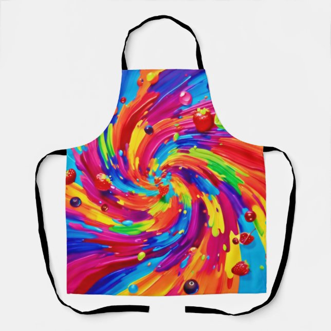 Colourful Fruit Vortex Apron (Front)