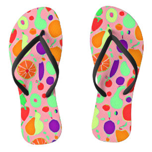Colourful Fruitful Spectrum Pattern Flip Flops