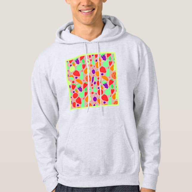 Colourful Fruitful Spectrum Pattern Hoodie (Front)
