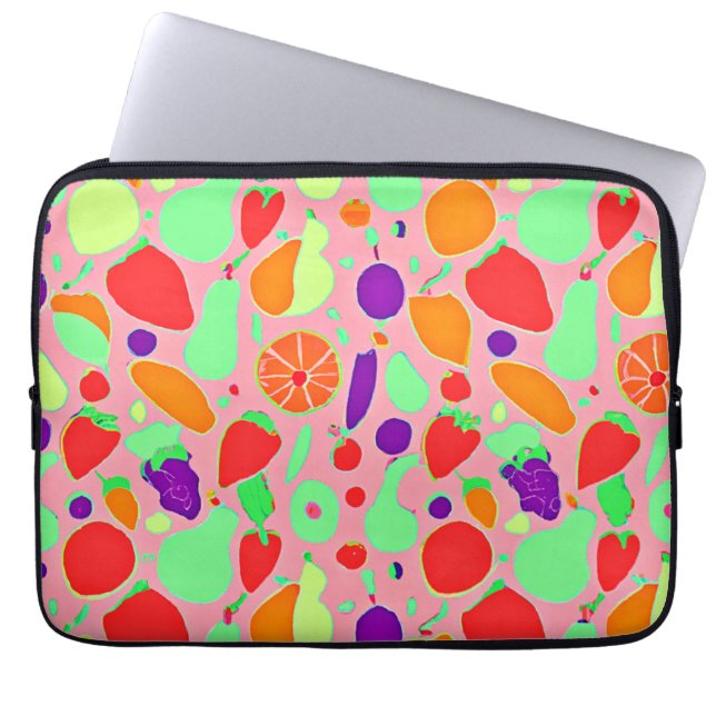 Colourful Fruitful Spectrum Pattern Laptop Sleeve (Front)