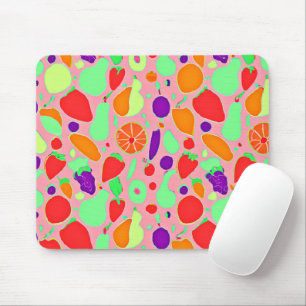 Colourful Fruitful Spectrum Pattern Mouse Mat