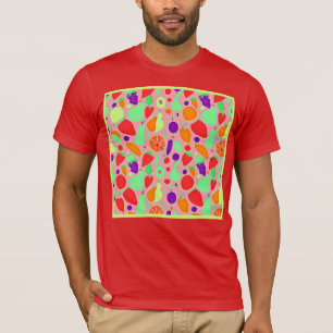 Colourful Fruitful Spectrum Pattern T-Shirt