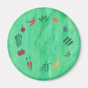 Colourful Fruits and Vegetables Magnets