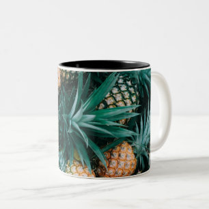 Colourful Fruits And Vegetables Two-Tone Coffee Mug