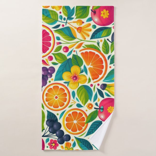 Colourful fruits  bath towel (Bath Towel)