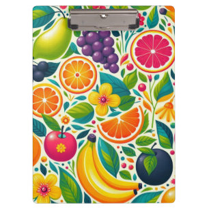 Colourful fruits  clipboard