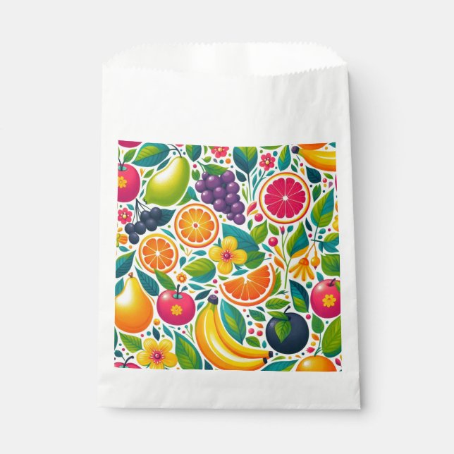 Colourful fruits  favour bags (Front)