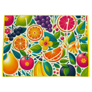 Colourful fruits large gift bag