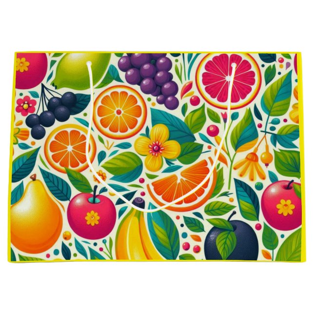 Colourful fruits  large gift bag (Front)