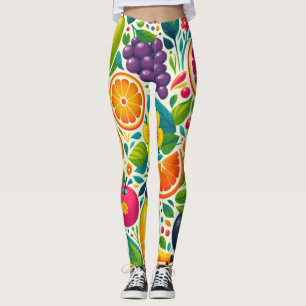 Colourful fruits  leggings