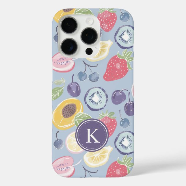 Colourful  Fruits  Monogram Spring Pattern Case-Mate iPhone Case (Back)
