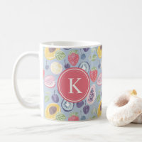 Colourful  Fruits  Monogram Spring Pattern