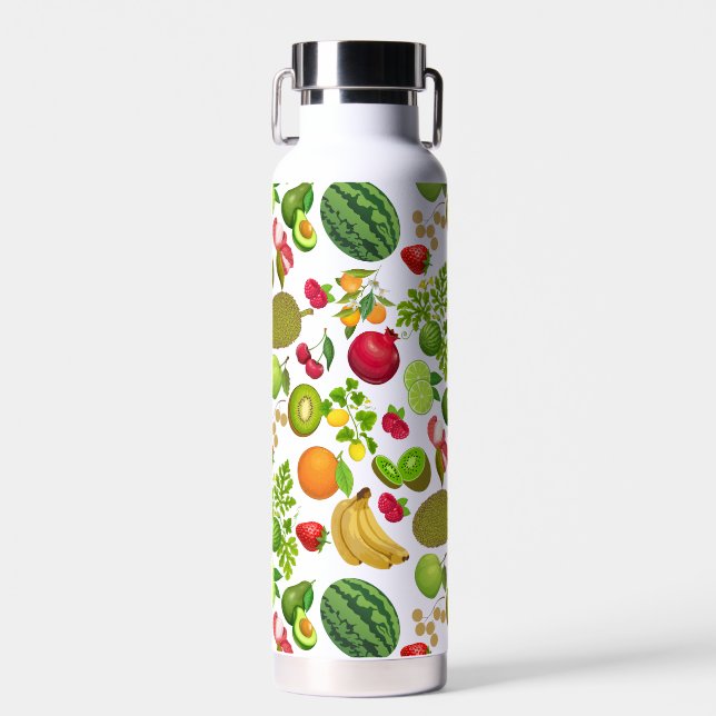 Colourful Fruits Pattern 01.b No BG Water Bottle (Front)