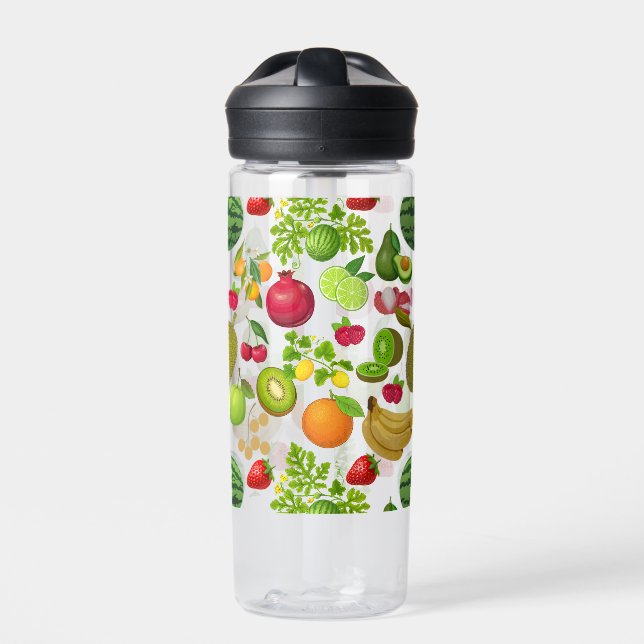 Colourful Fruits Pattern 01.b No BG Water Bottle (Front)