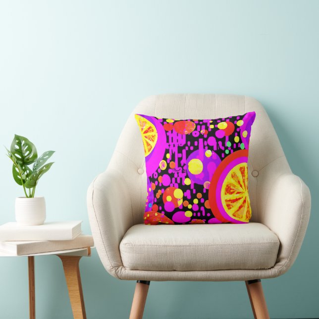 Colourful Fruits Pattern Cushion (Chair)
