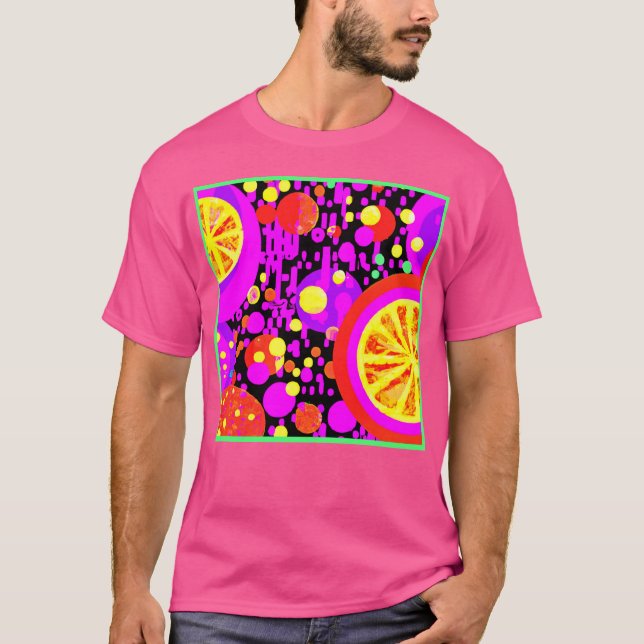 Colourful Fruits Pattern T-Shirt (Front)
