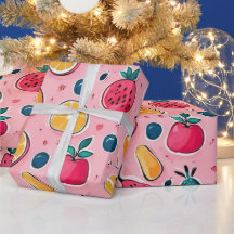 Colourful fruits pink decor