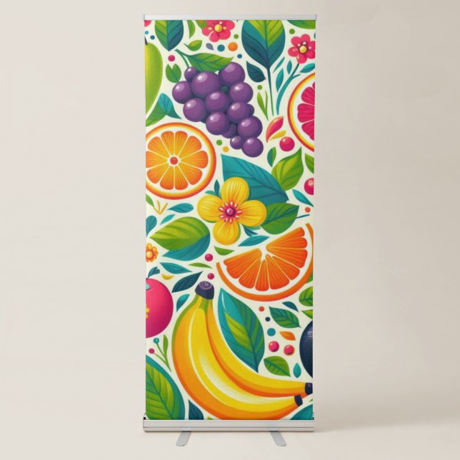 Colourful fruits  retractable banner (Front)